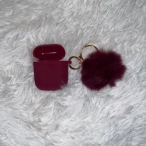 AirPods case burgundy